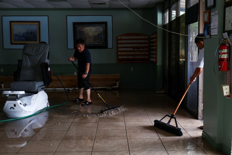 Banjir katastrofik kembali melanda Texas Tengah akibat meluapnya Sungai Guadalupe., Jumat (17/7/2026). (REUTERS/Kaylee Greenlee)