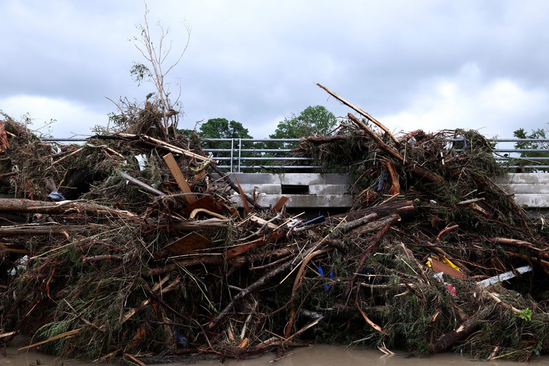 Banjir katastrofik kembali melanda Texas Tengah akibat meluapnya Sungai Guadalupe., Jumat (17/7/2026). (REUTERS/Kaylee Greenlee)
