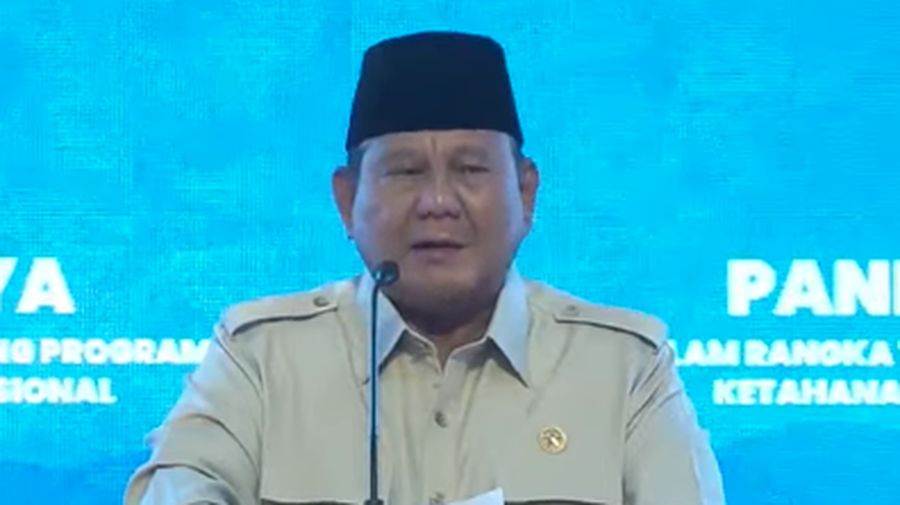 Presiden Prabowo Subianto pimpin Panen Raya Serentak di Seluruh Indonesia Bersama TNI, 17 Juli 2026. (YouTube/Sekretariat Presiden)