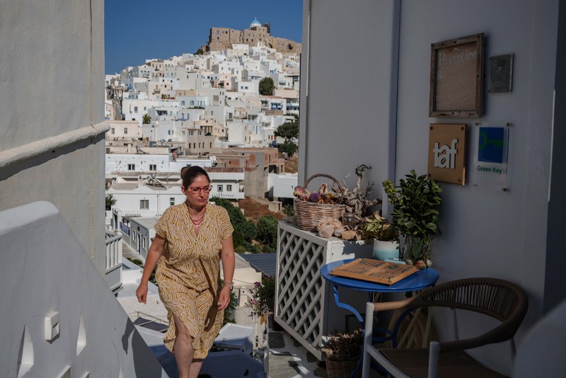 Tujuh pulau Yunani di Laut Aegean telah menetapkan status darurat akibat kekeringan pada tahun ini, Senin (13/7/2026). (REUTERS/Louisa Gouliamaki)