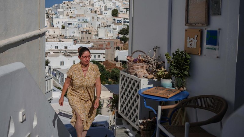Tujuh pulau Yunani di Laut Aegean telah menetapkan status darurat akibat kekeringan pada tahun ini, Senin (13/7/2026). (REUTERS/Louisa Gouliamaki)