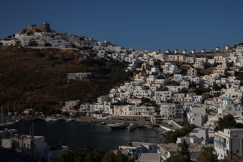 Tujuh pulau Yunani di Laut Aegean telah menetapkan status darurat akibat kekeringan pada tahun ini, Senin (13/7/2026). (REUTERS/Louisa Gouliamaki)