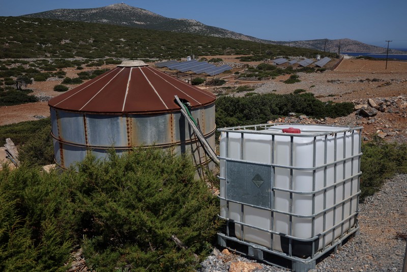 Tujuh pulau Yunani di Laut Aegean telah menetapkan status darurat akibat kekeringan pada tahun ini, Senin (13/7/2026). (REUTERS/Louisa Gouliamaki)