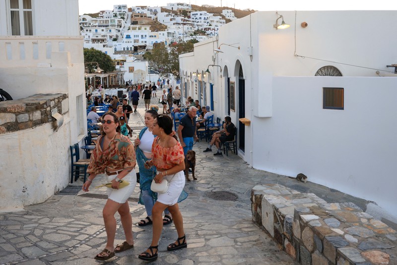 Tujuh pulau Yunani di Laut Aegean telah menetapkan status darurat akibat kekeringan pada tahun ini, Senin (13/7/2026). (REUTERS/Louisa Gouliamaki)