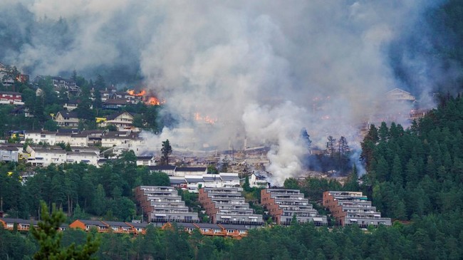 Potret Mencekam Kebakaran Bukit, Ratusan Rumah Hancur Lebur