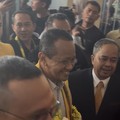Ketum Golkar Bahlil Lahadalia menghadiri Musda Golkar Sulsel di Makassar.