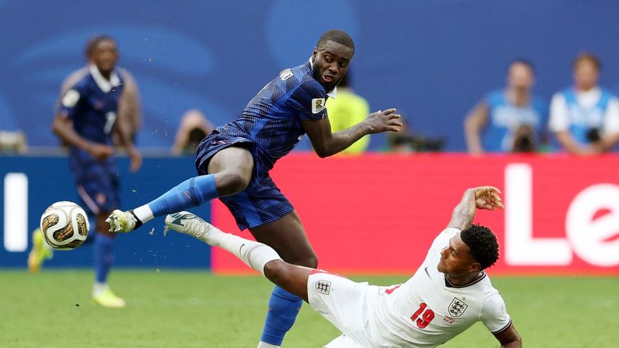 Pertandingan Prancis vs Inggris berlangsung di Stadion Miami, Amerika Serikat, Minggu (19/7/2026). Pertandingan Prancis vs Inggris berlangsung di Stadion Miami, Amerika Serikat, Minggu (19/7/2026). (REUTERS/Paul Childs)