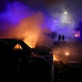 Rusia melancarkan rentetan serangan rudal balistik ke Ibu kota Kyiv di Ukraina pada Minggu (19/7/2026). (REUTERS/Anatolii Stepanov)
