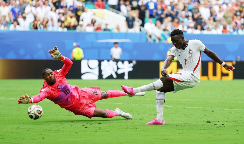 Timnas Inggris meraih medali perunggu Piala Dunia 2026 usai mengalahkan Prancis, Minggu (19/7/2026) pagi. (REUTERS/Carlos Barria)