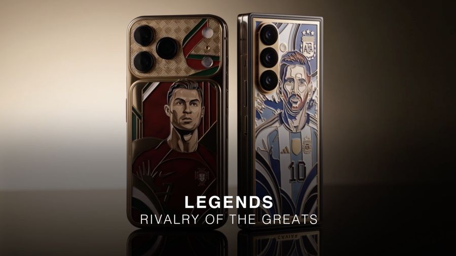 Aksesoris handphone Caviar merilis desain 'Legend' bergambar Christiano Ronaldo dan Lionel Messi. (Dok. caviar)