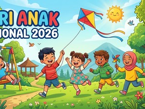 30 Poster Selamat Hari Anak Nasional 2026 yang Lucu dan Gratis Diedit