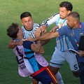 Leandro Paredes bersitegang dengan Gavi usai laga final Piala Dunia FIFA 2026 antara Argentina dan Spanyol di New York/New Jersey Stadium, East Rutherford, New Jersey, Amerika Serikat, Minggu (19/7/2026), setelah Spanyol keluar sebagai juara dunia. (