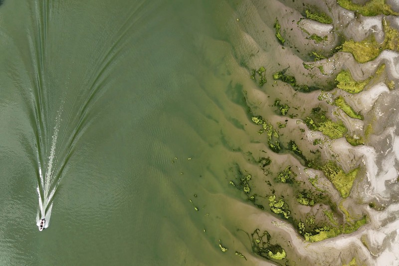 Permukaan udara Sungai Danube di Rumania turun ke tingkat terendah dalam tiga dekade terakhir. (Inquam Photos/Ovidiu Micsik via REUTERS)
