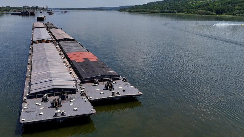 Permukaan udara Sungai Danube di Rumania turun ke tingkat terendah dalam tiga dekade terakhir. (Inquam Photos/Ovidiu Micsik via REUTERS)