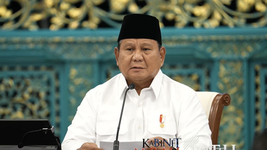 Foto: Presiden Prabowo Subianto memberikan taklimat pada Sidang Kabinet Paripurna di Istana Negara, Jakarta Pusat, Senin (20/7/2026). (Tangkapan Layar YouTube Sekretariat Presiden)