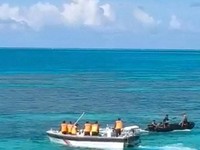 Kapal Penjaga Pantai Tiongkok dan Angkatan Laut Filipina saat terjadi bentrokan di Second Thomas Shoal di Laut Cina Selatan pada 20 Juli 2026, (via REUTERS/Jay Tarriela via X)