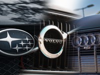 Kolase logo Subaru, Volvo, dan Audi. (Dok. Pexels)