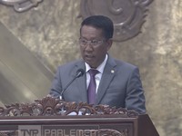 Menteri Hukum RI, Supratman Andi Agtas saat dalam Rapat Paripurna DPR RI ke-26 Masa Persidangan V Tahun Sidang 2025–2026 di Komplek Parlemen, Jakarta, Selasa (21/7/2026). (Tangkapan Layar Youtube/DPR RI)