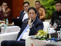 Menteri Keuangan (Menkeu), Purbaya Yudhi Sadewa saat menyampaikan pemaparan dalam konferensi pers APBN KiTa Edisi Juli 2026 di kantor pusat Kementerian Keuangan, Jakarta Pusat, Selasa (21/7/2026). (CNBC Indonesia/Muhammad Sabki)