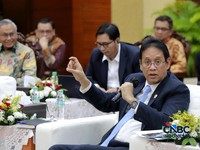Menteri Keuangan (Menkeu), Purbaya Yudhi Sadewa saat menyampaikan pemaparan dalam konferensi pers APBN KiTa Edisi Juli 2026 di kantor pusat Kementerian Keuangan, Jakarta Pusat, Selasa (21/7/2026). (CNBC Indonesia/Muhammad Sabki)
