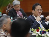 Menteri Keuangan (Menkeu), Purbaya Yudhi Sadewa saat menyampaikan pemaparan dalam konferensi pers APBN KiTa Edisi Juli 2026 di kantor pusat Kementerian Keuangan, Jakarta Pusat, Selasa (21/7/2026). (CNBC Indonesia/Muhammad Sabki)