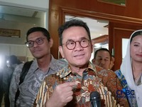 Menteri Perdagangan, Budi Santoso usai rapat dengan Komisi VI DPR, Selasa (21/7/2026). (CNBC Indonesia/Ferry Sandi)