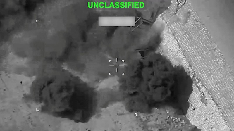 Ledakan di lokasi yang tidak diketahui, selama apa yang dikatakan Komando Pusat AS (CENTCOM) sebagai serangan terhadap Iran, dalam tangkapan layar ini yang diambil dari video yang dirilis pada 20 Juli 2026. (via REUTERS/U.S. Central Command)