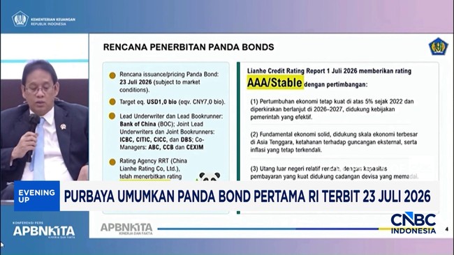 Video: Purbaya Umumkan Panda Bond Pertama RI Terbit 23 Juli 2026