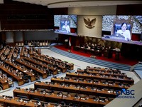Rapat Paripurna DPR RI Ke-26 Masa Persidangan V Tahun Sidang 2025–2026 secara resmi telah mengesahkan Rancangan Undang-Undang tentang Pusat Finansial Internasional Indonesia (RUU PFII) menjadi Undang-Undang, Jakarta, Selasa, (21/7/2026). (CNBC Indo