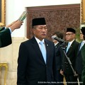 Donny Ermawan Taufanto saat dilantik sebagai Gubernur Universitas Republik Indonesia oleh Presiden Prabowo Subianto di Istana Merdeka, Jakarta, Rabu (22/7/2026). (Tangkapan Layar Youtube/Sekretariat Presiden)