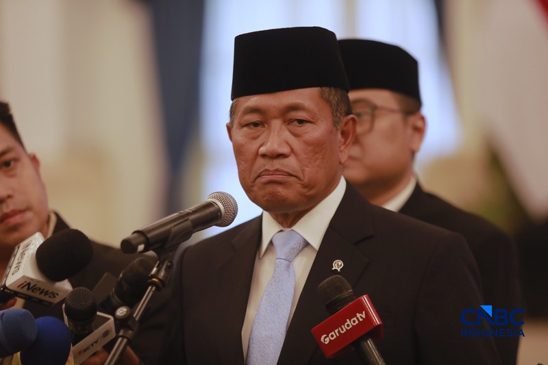 Sudaryono saat dilantik sebagai Kepala Badan Gizi Nasional (BGN) oleh Presiden Prabowo Subianto di Istana Merdeka, Jakarta, Rabu (22/7/2026). (CNBC Indonesia/Muhammad Sabki)