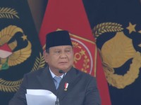 Preisden Prabowo Subianto pimpin upacara Prasetya Perwira (Praspa) TNI dan Polri Tahun 2026. (YouTube/Sekretariat Presiden)