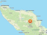 Pusat gempa berada di darat 26 km timur laut Kab. Gayo Lues. (Dok. BMKG)