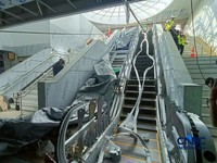 Suasana aktivitas pekerja saat pengerjaan proyek MRT Fase 2A di Jakarta, Rabu (22/7/2026). (CNBC Indonesia/Ferry Sandi)