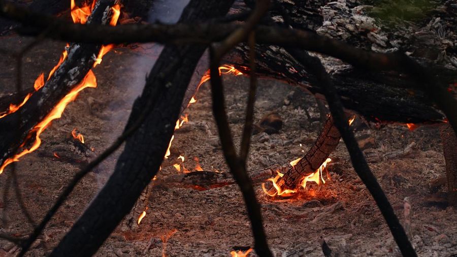 Suasana saat kebakaran hutan melanda di perbukitan dekat desa Cotignac, di departemen Var, Prancis, selama kebakaran hutan, 21 Juli 2026. (REUTERS/Manon Cruz)