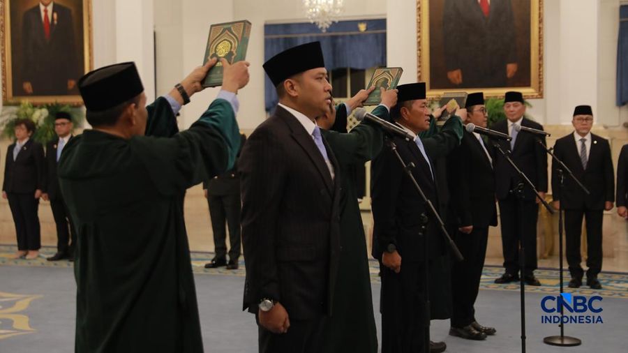 Sudaryono saat dilantik sebagai Kepala Badan Gizi Nasional (BGN) oleh Presiden Prabowo Subianto di Istana Merdeka, Jakarta, Rabu (22/7/2026).