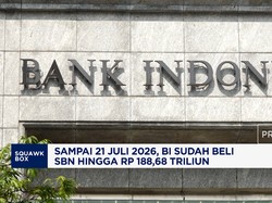 Hingga 21 Juli 2026, BI Beli SBN Rp188,68 Triliun
