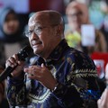 Ketua Umum Asosiasi Perusahaan Minyak & Gas (Aspermigas), Elan Biantoro menyampaikan pemaparan dalam acara Coffe Morning di Parle Senayan, Jakarta, Kamis (23/7/2026). (CNBC Indonesia/Tri Susilo)