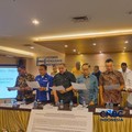 Konferensi pers Apindo bersama sejumlah asosiasi di Kantor Pusat Apindo, Jakarta, Kamis (23/7/2026). (CNBC Indonesia/Martyasari Rizky)