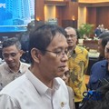 Menteri Keuangan (Menkeu), Purbaya Yudhi Sadewa saat ditemui wartawan usai sidang kanal debottlenecking, Kamis (23/7/2026). (CNBC Indonesia/Chandra Dwi Pranata)
