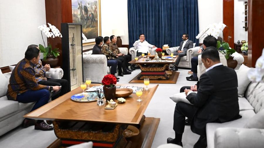 Presiden Prabowo Subianto menerima kunjungan kehormatan Direktur Federal Bureau of Investigation (FBI) Amerika Serikat, Kash Patel, di Kertanegara, Jakarta, pada Rabu, 22 Juli 2026. (Dok. Sekretariat Presiden)