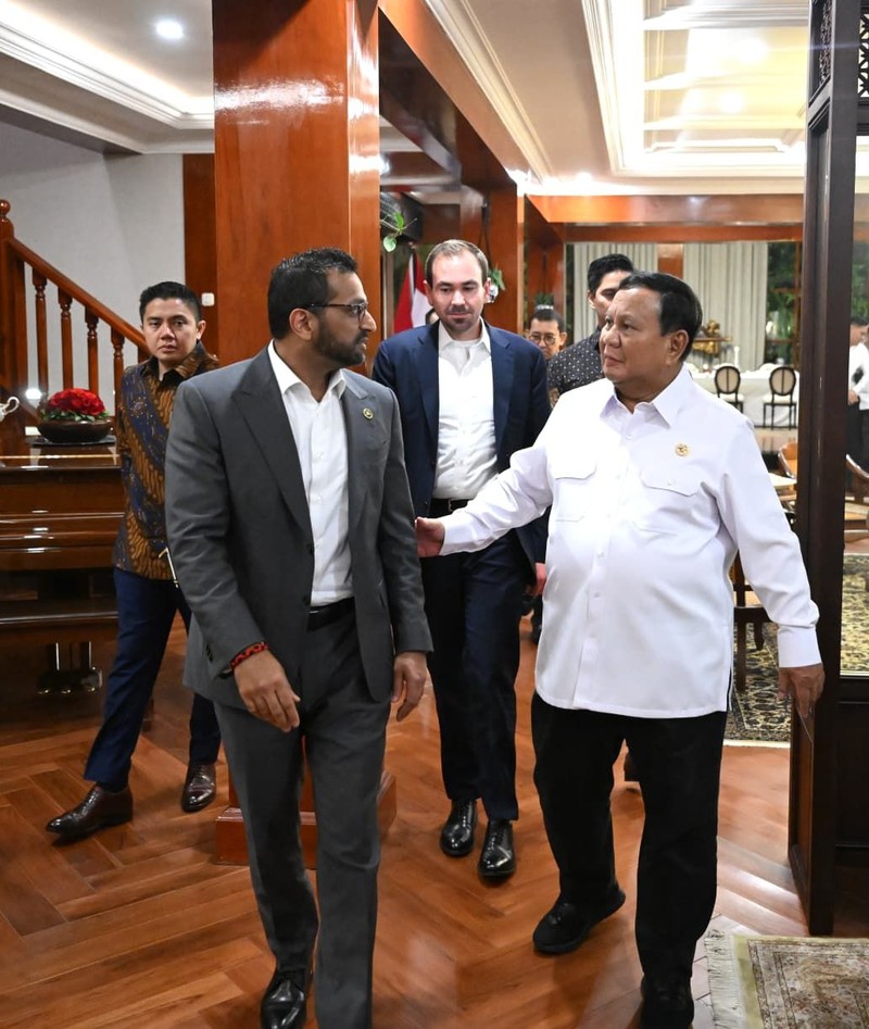 Presiden Prabowo Subianto menerima kunjungan kehormatan Direktur Federal Bureau of Investigation (FBI) Amerika Serikat, Kash Patel, di Kertanegara, Jakarta, pada Rabu, 22 Juli 2026. (Dok. Sekretariat Presiden)