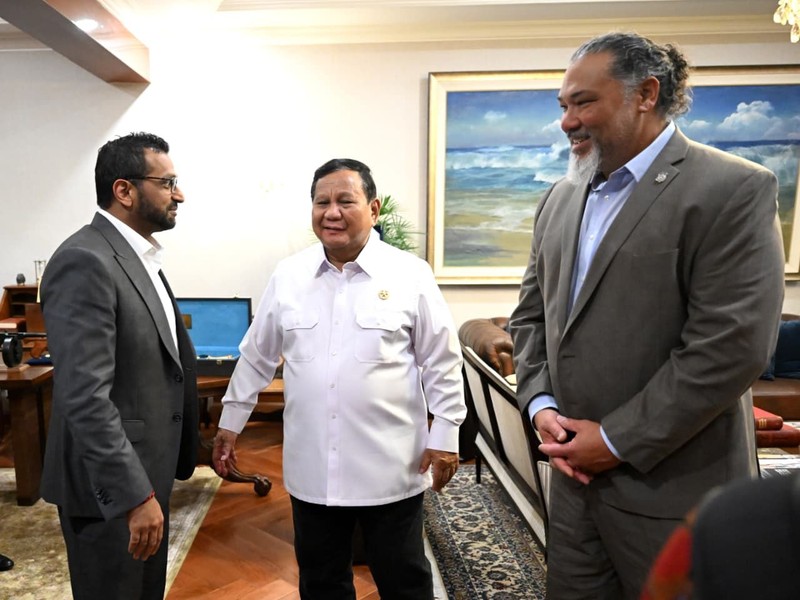 Presiden Prabowo Subianto menerima kunjungan kehormatan Direktur Federal Bureau of Investigation (FBI) Amerika Serikat, Kash Patel, di Kertanegara, Jakarta, pada Rabu, 22 Juli 2026. (Dok. Sekretariat Presiden)