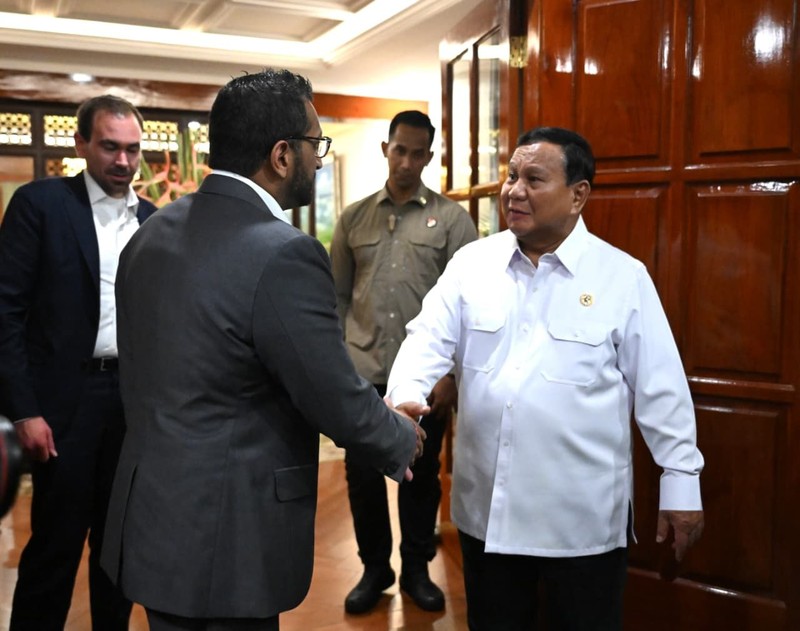 Presiden Prabowo Subianto menerima kunjungan kehormatan Direktur Federal Bureau of Investigation (FBI) Amerika Serikat, Kash Patel, di Kertanegara, Jakarta, pada Rabu, 22 Juli 2026. (Dok. Sekretariat Presiden)