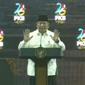 Presiden Prabowo Subianto saat menyampaikan sambutan dalam Puncak Harlah ke-28 yang di gelar oleh Partai Kebangkitan Bangsa (PKB) di Jakarta, Kamis (23/7/2026). (Tangkapan Layar Youtube/ DPP PKB)