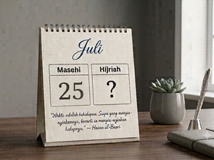 Kalender Hijriah Hari Ini 25 Juli 2026: Tanggal, Bulan, dan Tahunnya