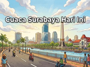 Panas Terik, Suhu Surabaya Hari Ini Tembus 33 Derajat Celsius