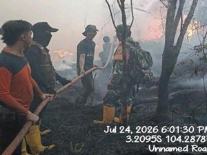 12 Titik Karhutla Ditemukan di Sumsel, 4 Helikopter Water Bombing Dikerahkan