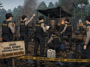 Polres Muba Gerebek Illegal Refinery di Keluang, 21 Ribu Liter Minyak Mentah Disita