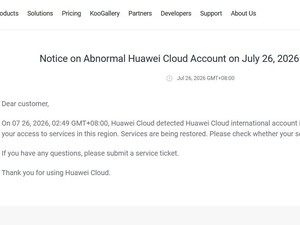 Huawei Cloud Tumbang Masif Global, Termasuk Indonesia Alami Gangguan